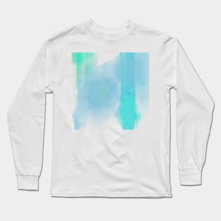 Blue Rain, #watercolor, #painting Long Sleeve T-Shirt